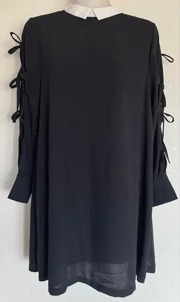 jouetie 쥬에티 바이컬러 소매 리본 튜닉 원피스