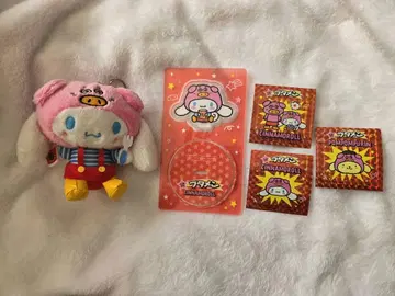 산리오 부타멘 시나모롤 뚜껑 스토퍼 봉제 인형 마스코트 씰 포함