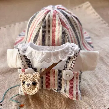 치비누이 하피누이 의류 귀여운 스트라이프 곰돌이 미니백