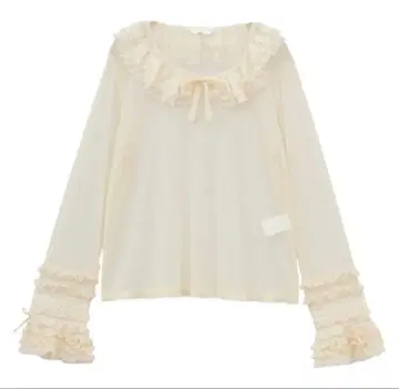 PINKHOUSE 핑크하우스 도트 튤 레이스 블라우스 아이보리