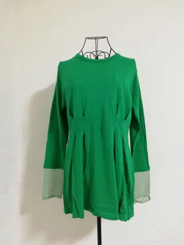 그린 긴팔 튜닉