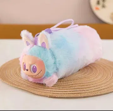 LABUBU 러브러브 복슬복슬 필통 펜 케이스 소품함 (보라색)