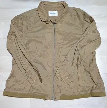 빔즈 보이 경량 더블 지퍼 블루종 베이지 밑단 드로 코드