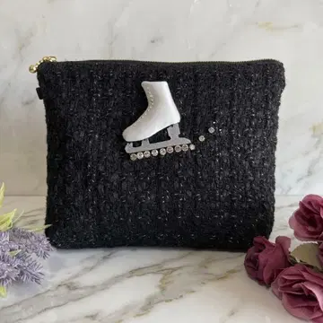 핸드메이드 파우치 성숙 큐트 피규어 스케이트 신발 트위드