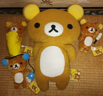 리락쿠마 봉제 인형 쿠션 화이트 택 2003년 초기