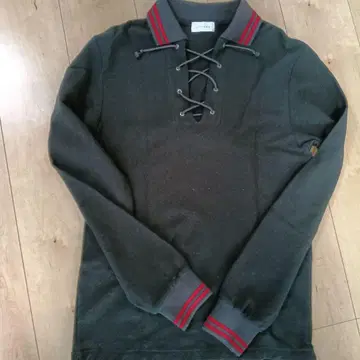 LITTLEBIG 블랙 레이스업 긴팔 티셔츠