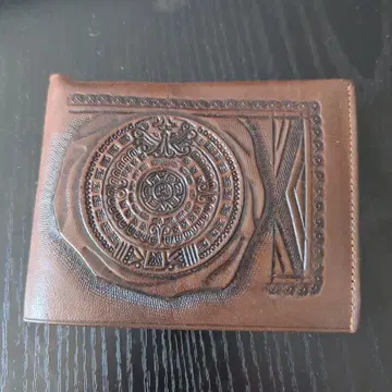 멕시코 카빙 2단 접이식 지갑