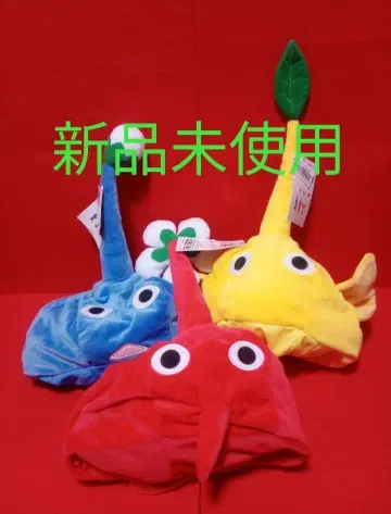 3종 피크민 변신 모자 빨강 파랑 옐로우 컬러