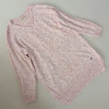 CROCODILE 봄 케이블 짜임 니트 스웨터 튜닉