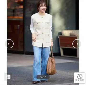 slobe iena 24AW 트위드 프린지 베스트