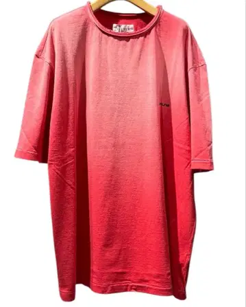 BELPER 그라데이션 사이즈 2 오버 사이즈 핑크 반팔 티셔츠