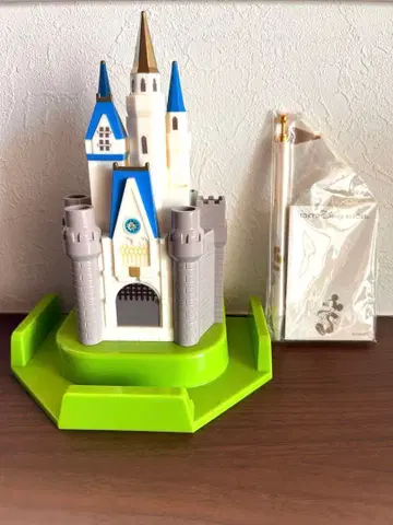 디즈니 신데렐라 성 펜 스탠드 볼펜 메모 포함 펜꽂이