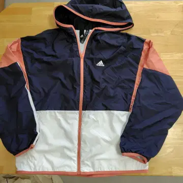 adidas 바람막이 네이비/오렌지 아디다스 M