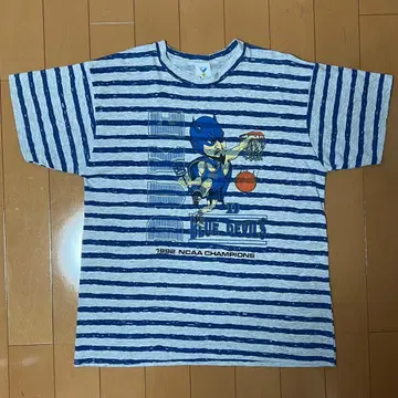 90s NCAA Duke Blue Devils 보더 T셔츠 농구