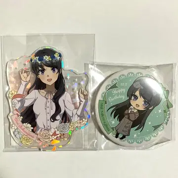 제비뽑기당 청춘 돼지 녀석 사쿠라지마 마이 벌스데이 아크릴 스탠드 캔뱃지