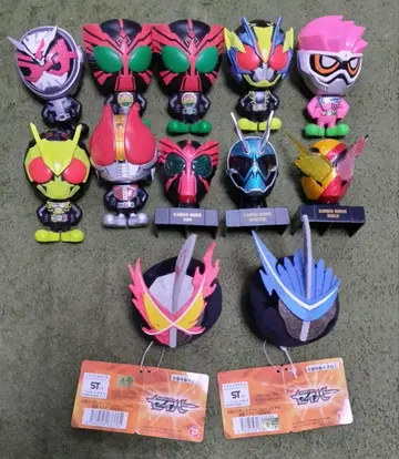 가면라이더 얼굴 피규어&봉제 인형 세트