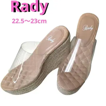Rady 베이지 클리어 주트 샌들 S 새상품급 샌들 힐 여름