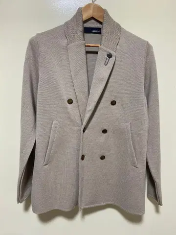 라르디니 더블 테일러드 자켓 숄카라 골드 버튼