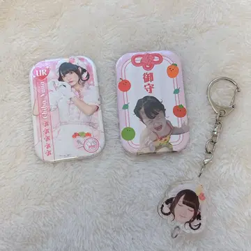 큐루링 해봐 치바 유나 생일 기념 캔 배지 & 아크릴 키링 세트