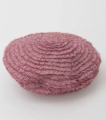 PINKHOUSE 핑크하우스 깅엄 체크 프릴 베레모