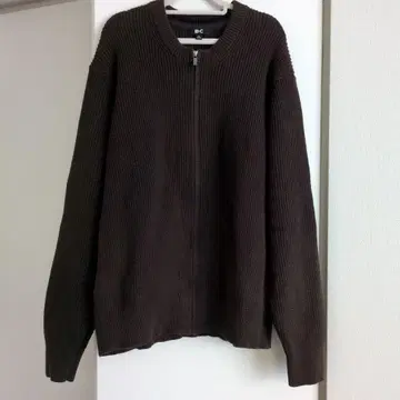 UNIQLO C XL 다크 브라운 집업 가디건