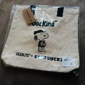 새상품 스타벅스 x 스누피 토트백 JOE KIND PEANUTS