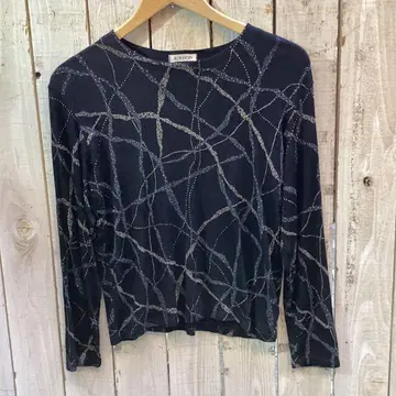 00s 세컨드 스킨 골드 라메 디자인 티셔츠