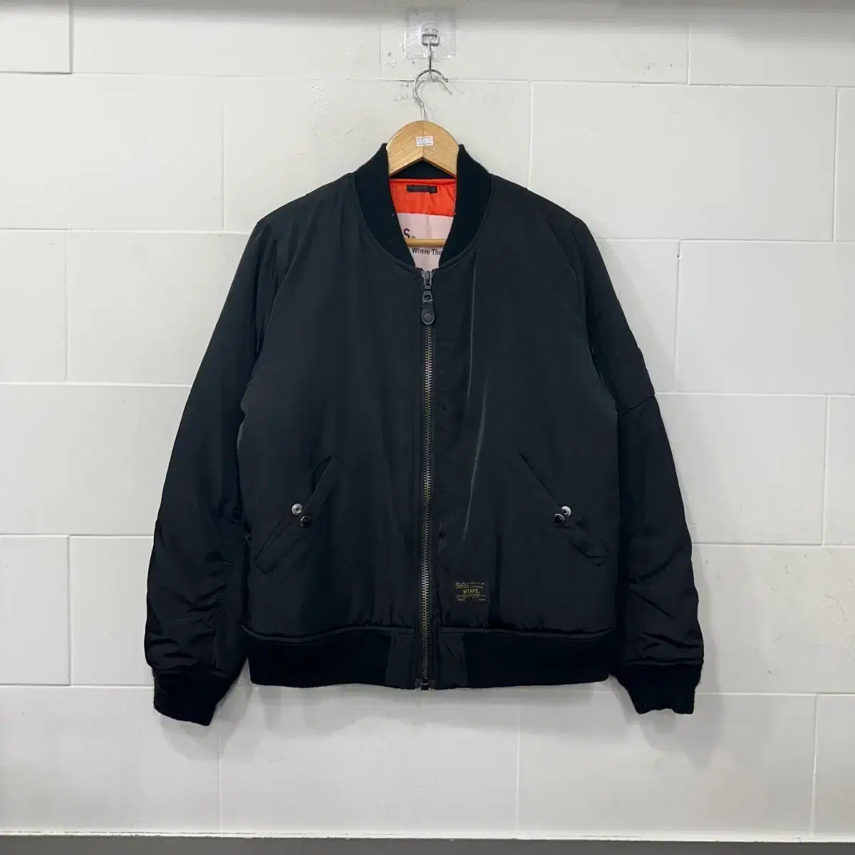 WTAPS MA-1 Flight Jacket Gray L Doubletaps with Hanger