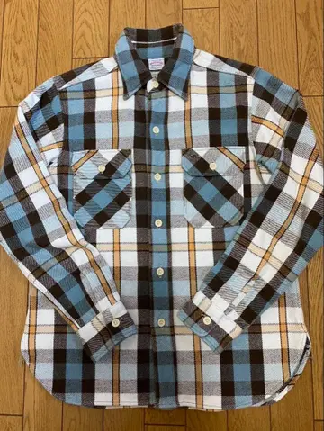 WAREHOUSE 체크 무늬 플란넬 셔츠 S