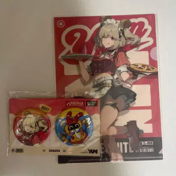 젠제로 바니시 피자 클리어 파일 캔뱃지 세트