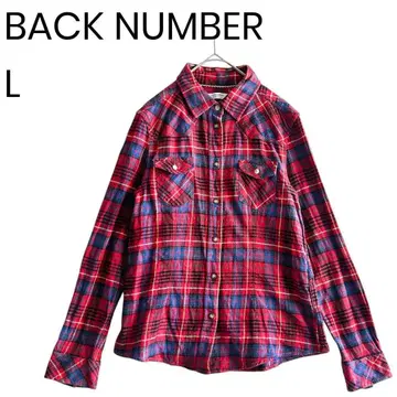 백넘버 플란넬 셔츠 긴팔 체크 캐주얼 여성 빈티지 1798