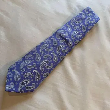 Paul Stuart 페이즐리 무늬 넥타이 보라색