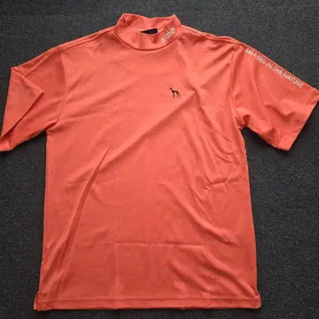 adabat 오렌지 모크넥 셔츠