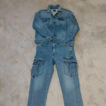 도라이치 데님 자켓과 카고 팬츠 세트