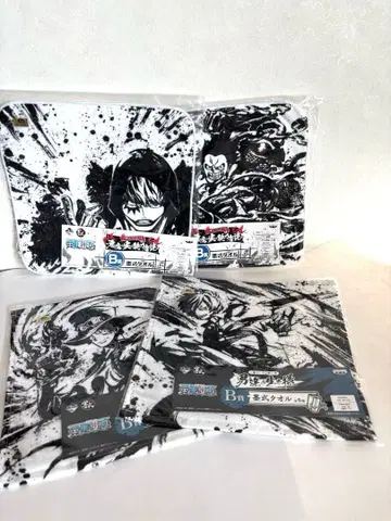 제일복권 B상 원피스 먹물 타월 4장 루피 상디 사보 코라손