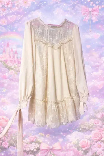 LIZ LISA 리즈리사 레이스 자수 원피스 히메 스타일 양산형 프릴