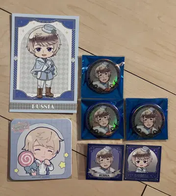 헤타리아 러시아 아모카페 snow prince 캔 배지 미쿠가