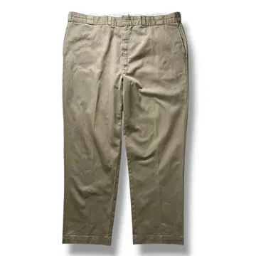 치비 택 80s USA제 디키즈 874 워크 팬츠 카키 w48