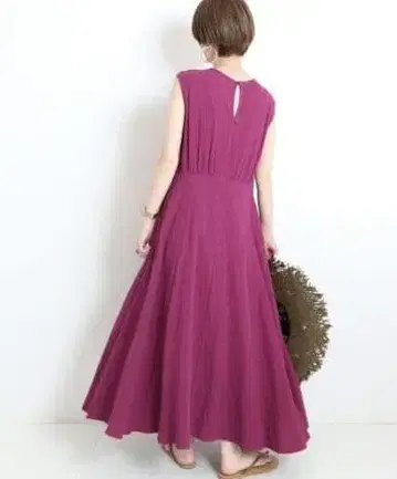 SIMPLICITE 슬리브리스 맥시 원피스 코튼