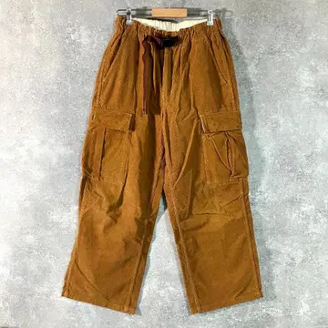 CHUMS 코듀로이 카고 팬츠 와이드 웨빙 벨트 아웃도어