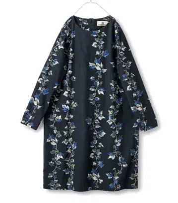 펠리시모 Sunny clouds 덩굴이 얽힌 원피스 M 블랙