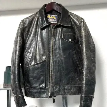 avirex USA 아비렉스 빈티지 가죽 자켓 크랙 가죽