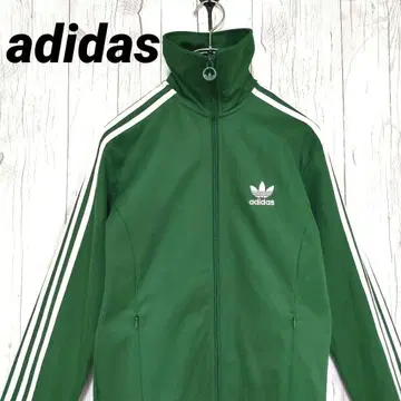 adidas 아디다스 트랙 자켓 자수 로고 높은 옷깃 그린 인기