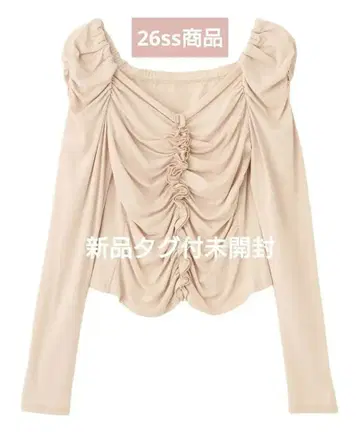 실물 사진 게재 인기 코코딜 프릴 드레이프 상의