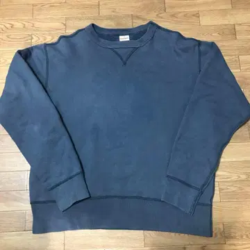 TWOMOON 투문 양v 맨투맨 빈티지 네이비 아메카지