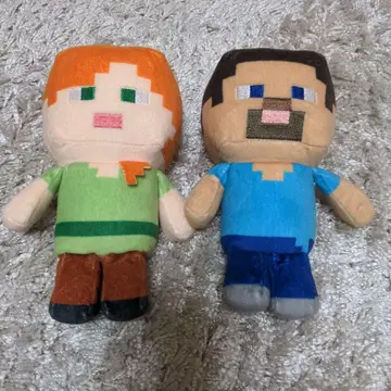 마인크래프트 캐릭터 봉제 인형 2개 세트