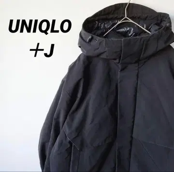 유니클로 UNIQLO+J 하이브리드 다운 오버사이즈 파카 L 블랙