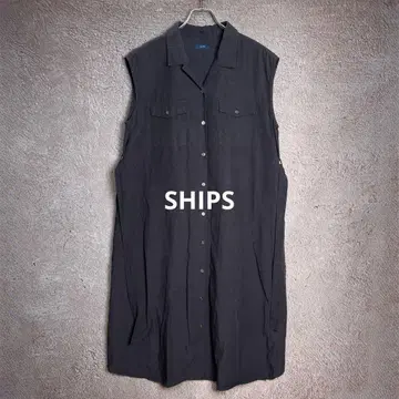 SHIPS 쉽스 리오셀 린넨 카이킨 슬리브리스 원피스