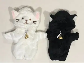 오비츠 11 인형옷 화이트 고양이 검은 고양이 2종 세트