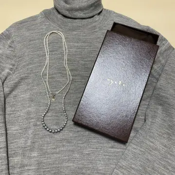 [새상품급] agete 펄 K10 롱 목걸이 그라데이션